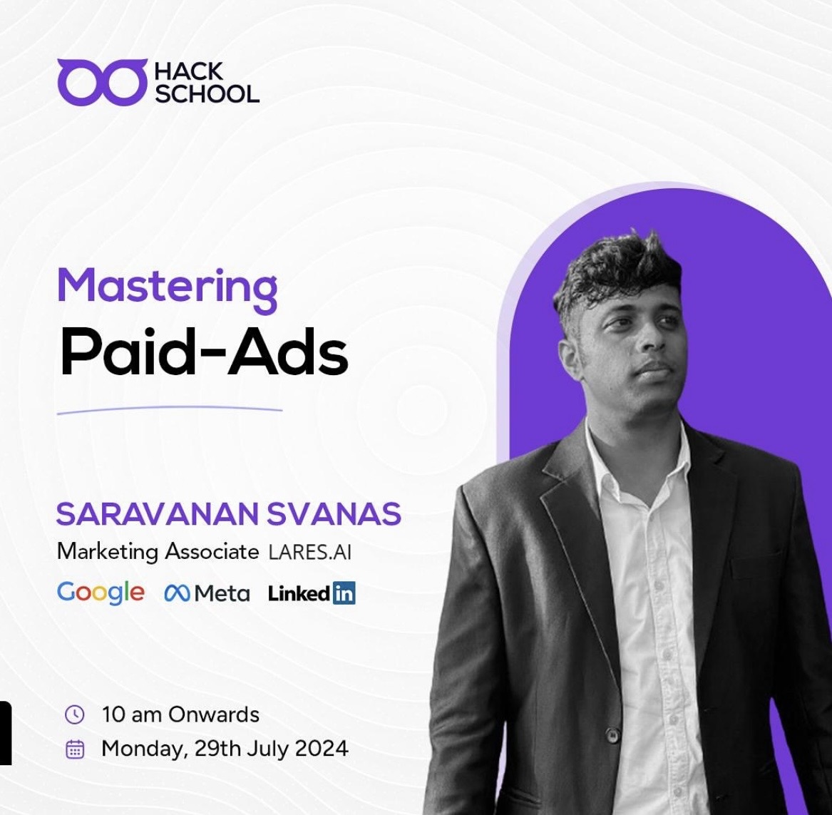 Speaking at HackSchool — Mastering Paid Ads